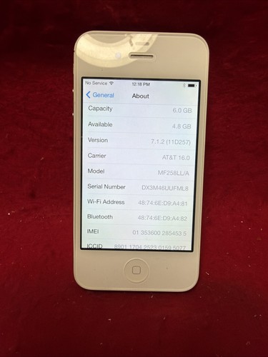 Iphone white 6gb - 4s,